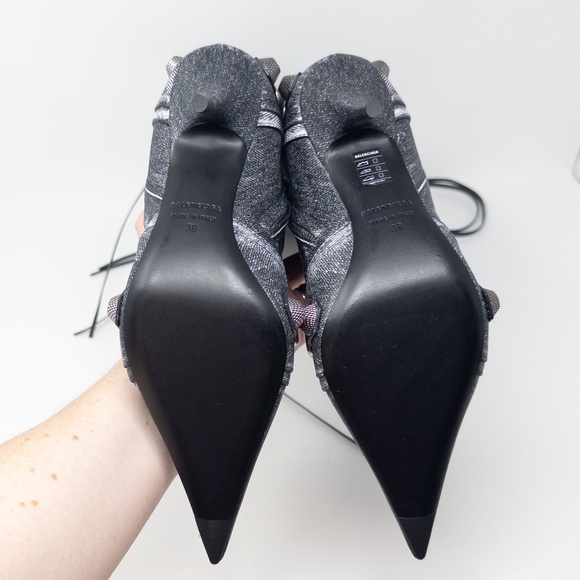 Balenciaga Cagole Denim Black 90mm Size EU 38C US 8 - Picture 11 of 13